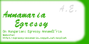 annamaria egressy business card